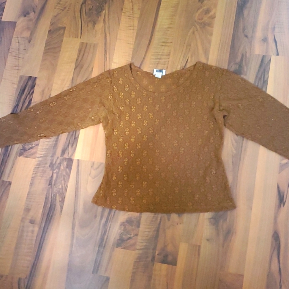 Brown mesh top from JONDEN